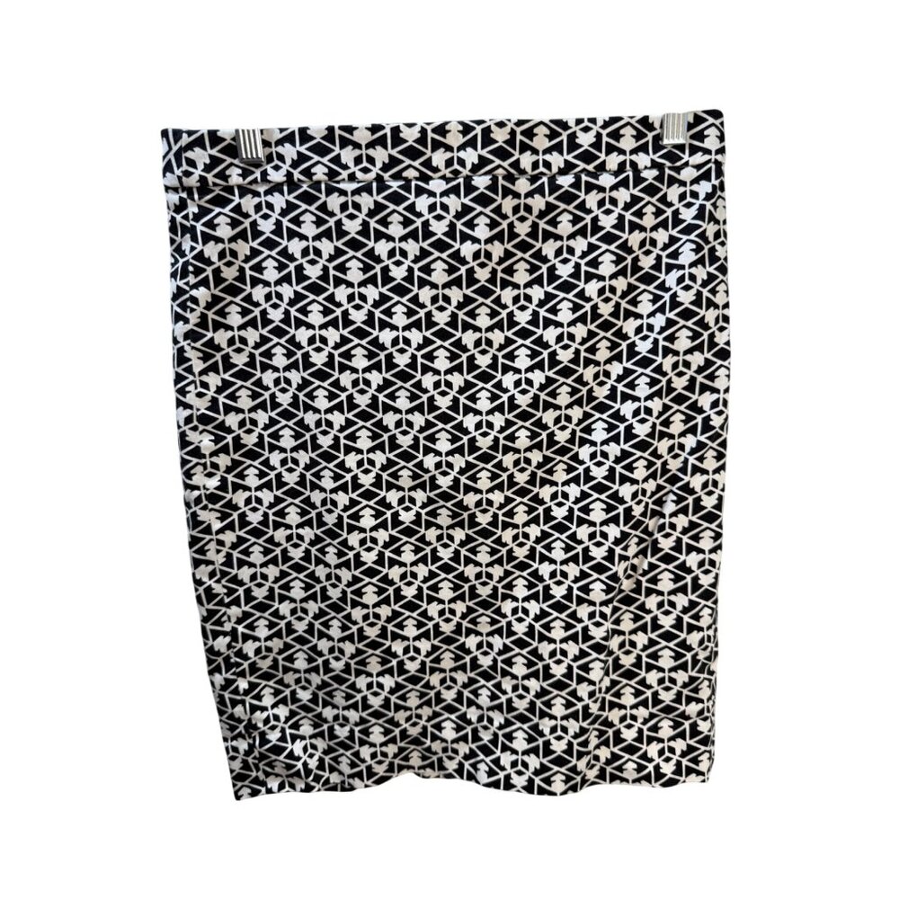 J.‎ Crew Black & White Geometric Print Pencil Skirt Size 4